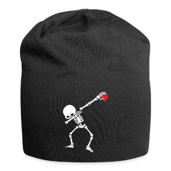 Dabbing Skeleton Heart Valentine Day Love Heart - Jersey-Beanie - Schwarz - Vorne