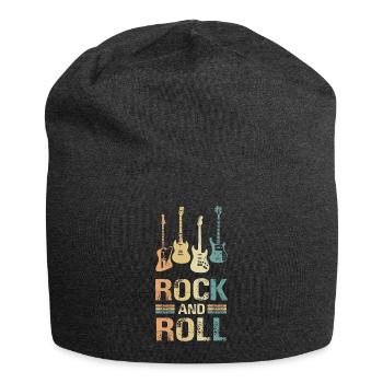 Guitar Retro Style Rock Roll For Guitarists - Jersey Beanie - charcoal grey - Front