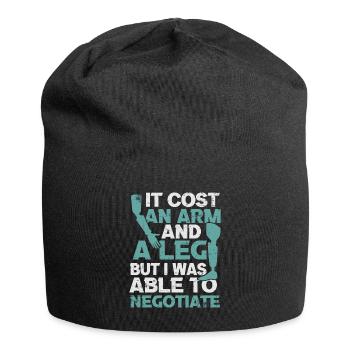 Amputee Humor amputee funny - Jersey Beanie - black - Front