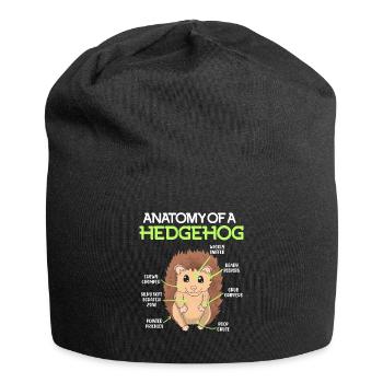 Anatomy of a hedgehog - Jersey Beanie - black - Front