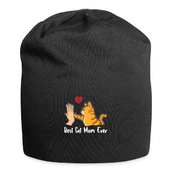 Best Cat Mom Ever - Jersey Beanie - black - Front