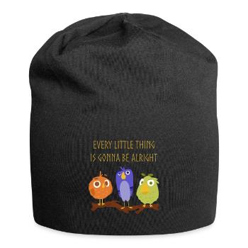 Rastafari Jamaika - Jersey-Beanie - Schwarz - Vorne