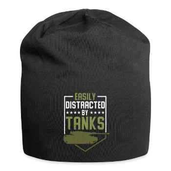 Panzer Militär Tank Armee Geschenk Panzerfahrer - Jersey-Beanie - Schwarz - Vorne