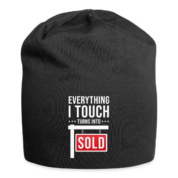 Real Estate Agent Real Estate Agent Houses - Jersey Beanie - black - Front