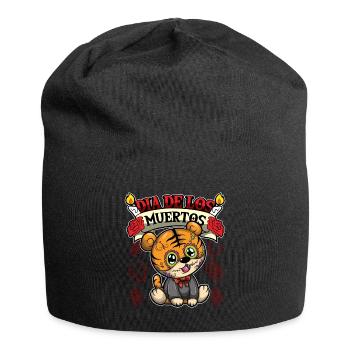 Dia De Los Muertos Animals Tiger - Jersey-Beanie - Schwarz - Vorne