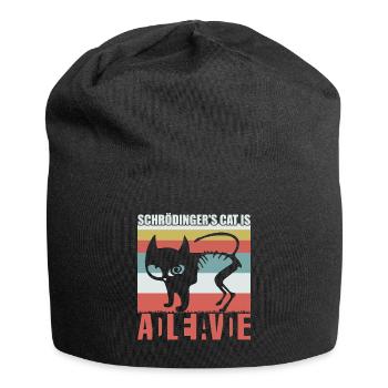 Schrödinger's cat is dead alive - Jersey Beanie - black - Front