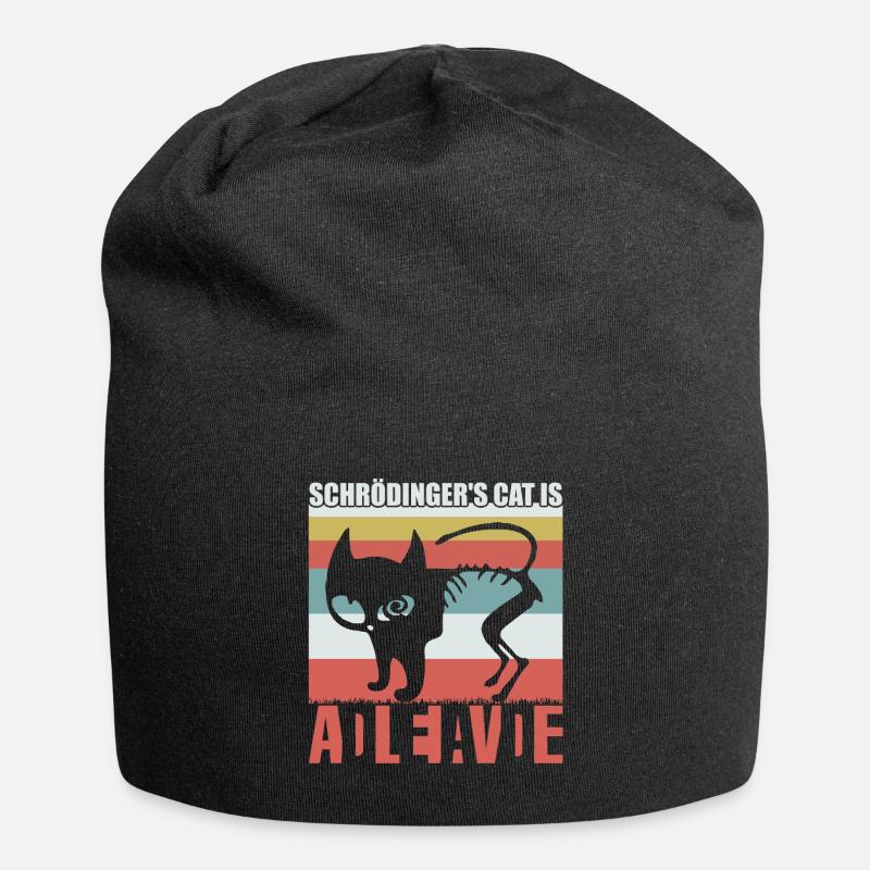 Schrödinger's Katze ist Tot lebendig - Jersey-Beanie - Schwarz