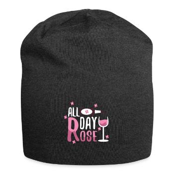 Rose all day - Bonnet en jersey - charbon - Devant