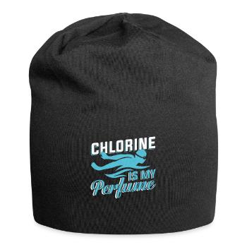 Schwimmer Schwimmtrainer Chlor ist mein Parfum - Jersey-Beanie - Schwarz - Vorne