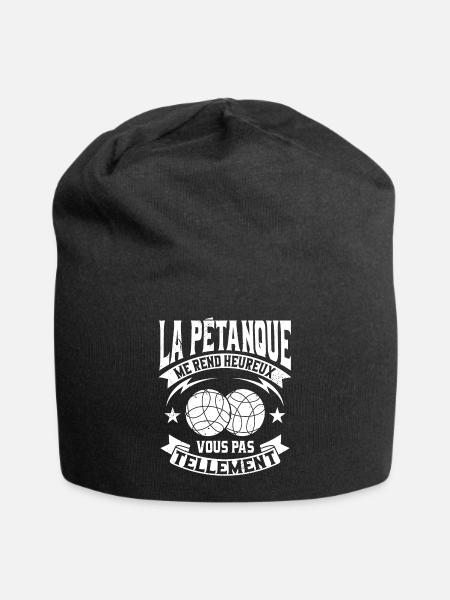 Petanque Humour Boccia Homme Pétanque - Bonnet en jersey - noir
