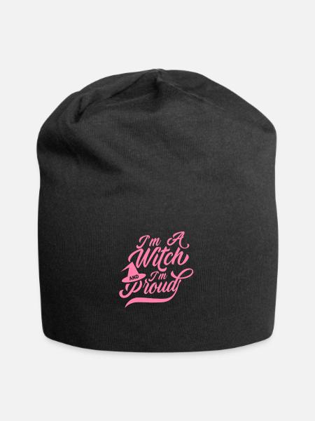 Ich bin eine Hexe und stolz Hexer Hexen Hexerei - Jersey-Beanie - Schwarz