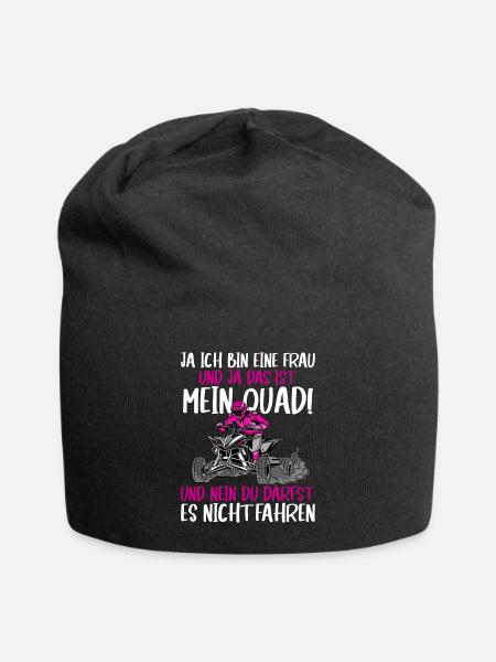 Ja ich bin eine Frau und ja das ist mein Quad - Jersey-Beanie - Schwarz