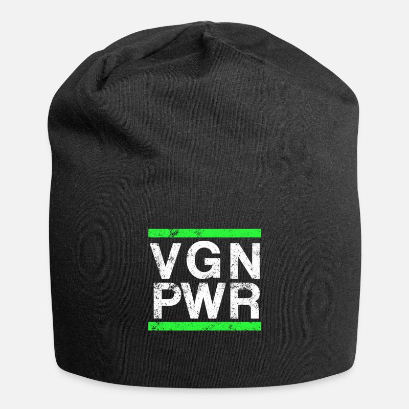 Vegan Power | Vegan - Jersey Beanie - black