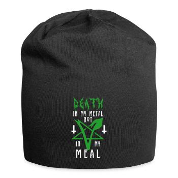 Death in my Metal | Vegan - Vegetarians - Jersey Beanie - black - Front