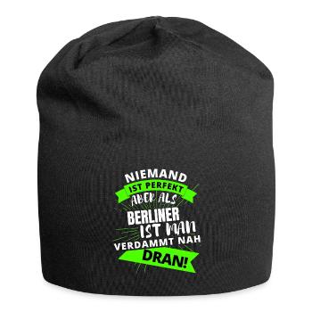 Berlin , Berliner , Hauptstadt, BERLIN Deutschland - Jersey-Beanie - Schwarz - Vorne
