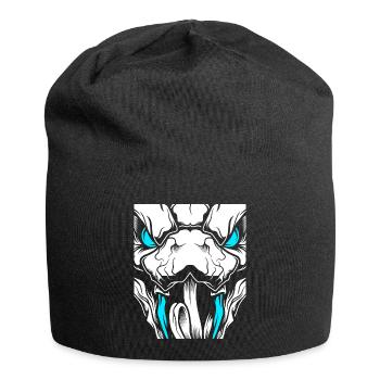 Skull serpent Halloween - Bonnet en jersey - noir - Devant
