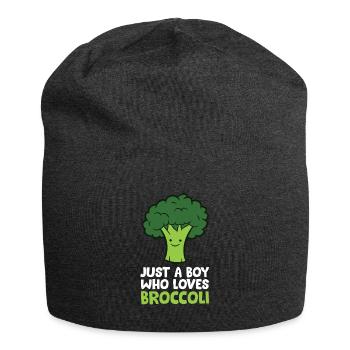 Brocoli doux Juste un garçon qui aime le brocoli - Bonnet en jersey - charbon - Devant