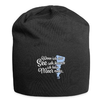 Wenn ich den See seh Spremberger See - Jersey-Beanie - Schwarz - Vorne