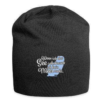 Wenn ich den See seh Berzdorfer See - Jersey-Beanie - Schwarz - Vorne