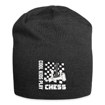 Schach Sprüche - Jersey-Beanie - Anthrazit - Vorne