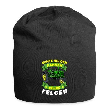 Echte Helden Fahren Gelbe Felgen - Jersey-Beanie - Schwarz - Vorne