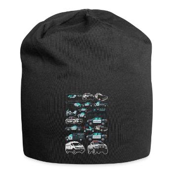 Police Car Police Emergency Vehicles - Jersey Beanie - black - Front