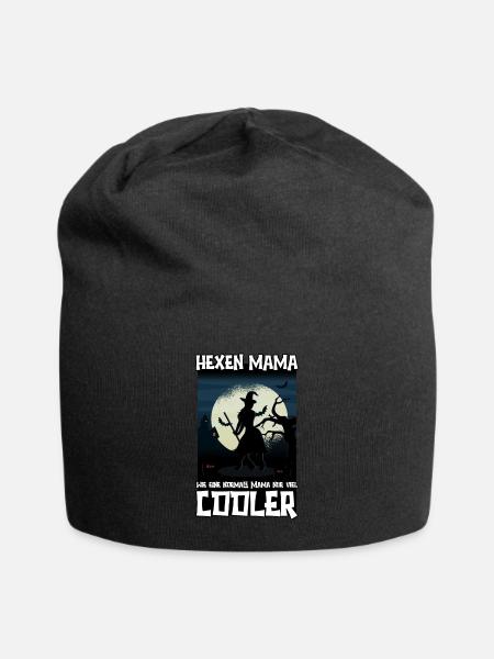 Halloween Hexe Mama Kostüm Monster Kürbis Oktober - Jersey-Beanie - Schwarz