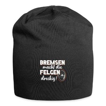 Bremsen macht die Felgen dreckig - Jersey-Beanie - Schwarz - Vorne