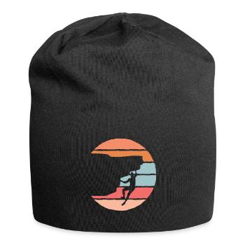 Klettersport Klettern Bergsteiger Felsklettern - Jersey-Beanie - Schwarz - Vorne