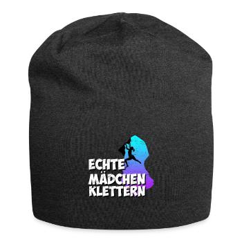 Echte Mädchen Klettern - Jersey-Beanie - Anthrazit - Vorne