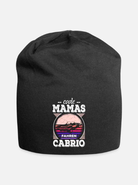 Coole Mamas Fahren Cabrio Retro Auto Oldtimer - Jersey-Beanie - Schwarz
