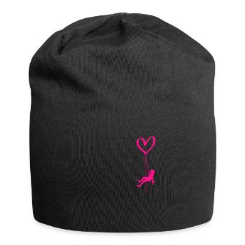 Kletter Herz Felsklettern Freiklettern Vorstieg - Jersey-Beanie - Schwarz - Vorne