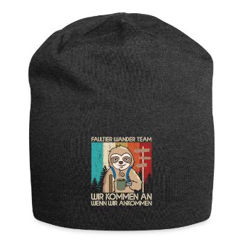 Faultier Wander Team Bergsteiger Wanderung Retro - Jersey-Beanie - Anthrazit - Vorne