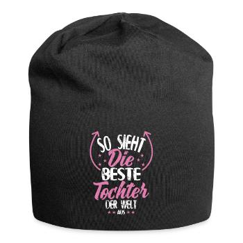 Beste Tochter der Welt - Jersey-Beanie - Schwarz - Vorne