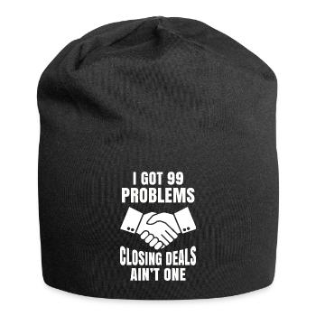 Immobilien Tshirt Haushändler Makler Hausagent Job - Jersey-Beanie - Schwarz - Vorne