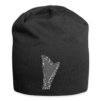 Musique Instrument Harpe Notes musicales Harpe - Bonnet en jersey - noir - Devant