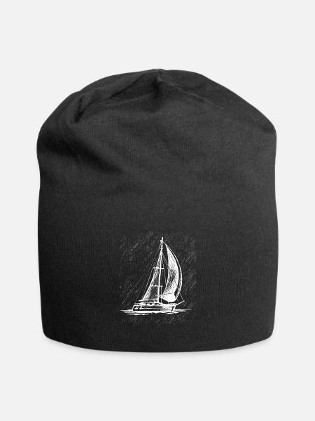 Rétro voilier vintage voiliers voiliers - Bonnet en jersey - noir