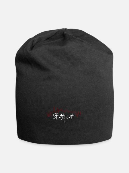Stuttgart - Jersey-Beanie - Schwarz
