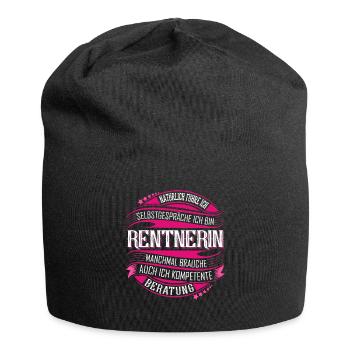 Rentnerin - Jersey-Beanie - Schwarz - Vorne