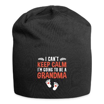 I Can´t Keep Calm I´M Going To Be Grandma - Jersey-Beanie - Schwarz - Vorne