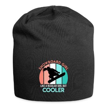 Women Snowboard Saying Snowboard Girl Boarder - Jersey Beanie - black - Front