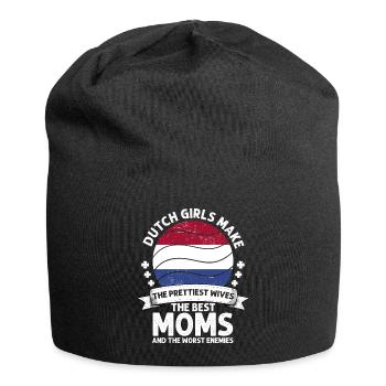 Dutch Mom Netherlands Mama Dutch American - Bonnet en jersey - noir - Devant