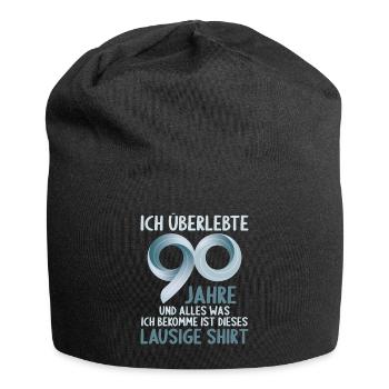 90 Jahre Alter 90. Geburtstag lausiges Shirt - Jersey-Beanie - Schwarz - Vorne