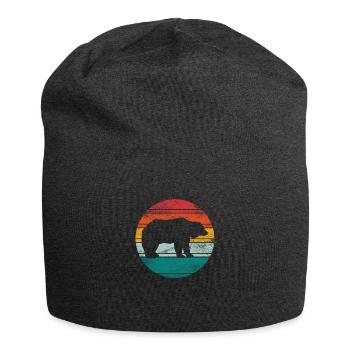 Rétro Vintage Style Ours polaire - Bonnet en jersey - charbon - Devant