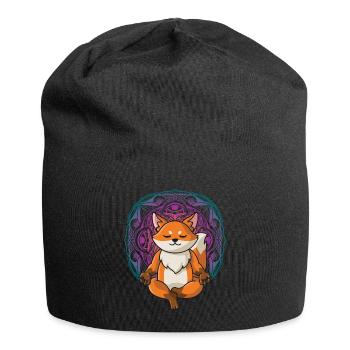 Fuchs Yoga Mandala Spirituell yoga damen spruch - Jersey-Beanie - Schwarz - Vorne