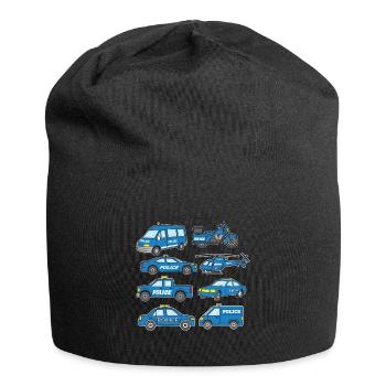 Polizeiwagen Einsatzfahrzeug Cop Polizei Polizist - Jersey-Beanie - Schwarz - Vorne