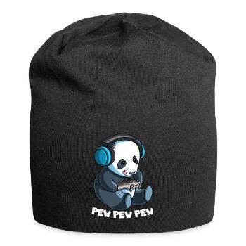 Gaming Panda Pew Video Game Computer Gamer - Jersey Beanie - black - Front