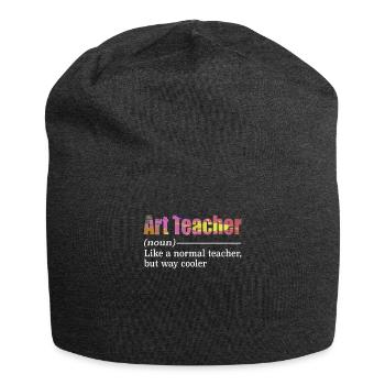 Art Teacher Painter School Artist Brush - Jersey Beanie - charcoal grey - Front