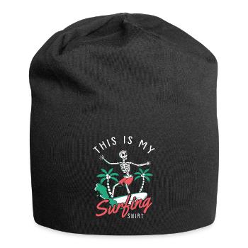 Surf surf surf surf surf planche de surf plage cadeau - Bonnet en jersey - noir - Devant