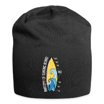 Surf surf surf surf surf planche de surf plage cadeau - Bonnet en jersey - noir - Devant